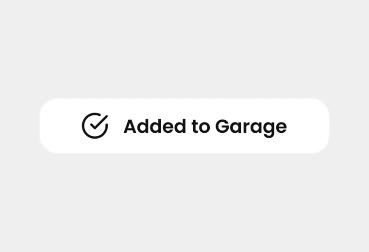 Light Added to Garage button with a check mark