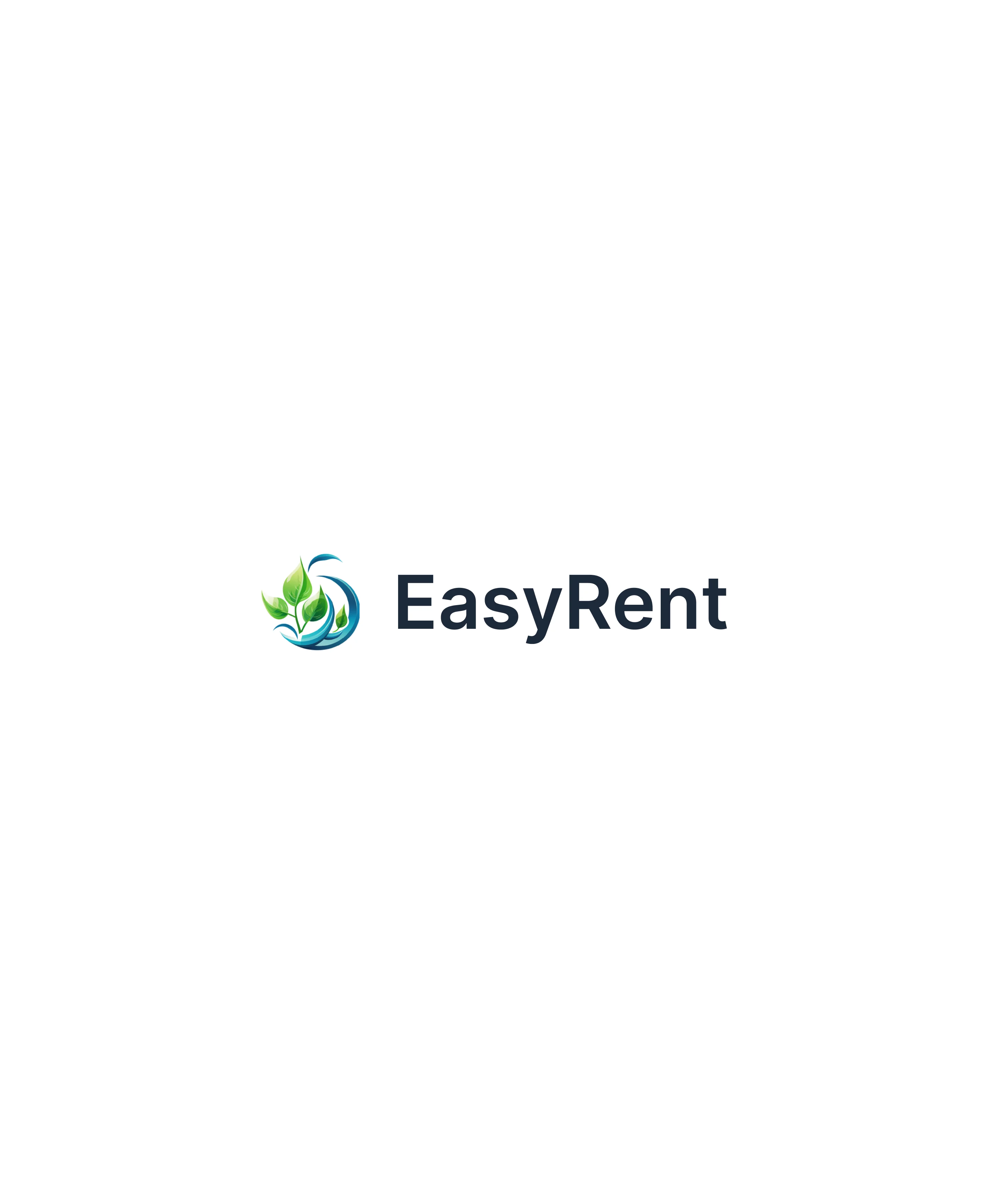 The EasyRent logo: a leaf and water mark beside the EasyRent wordmark