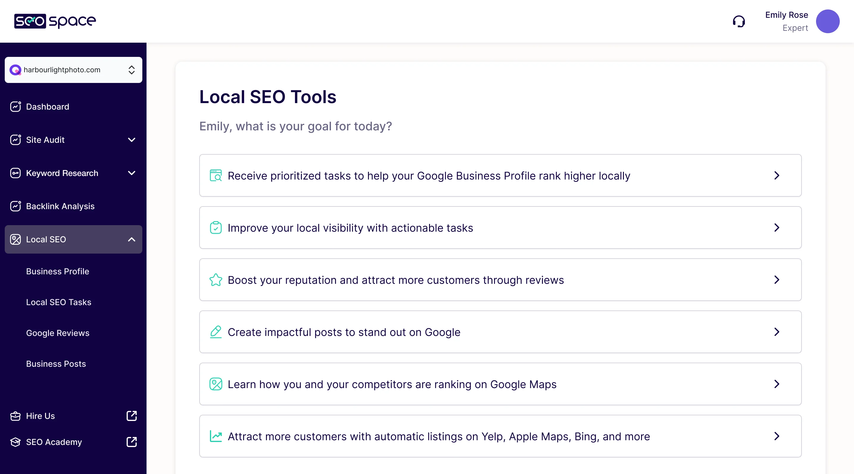 Local SEO Tools: six goals in plain words, from prioritized Google Business Profile tasks to automatic listings on Yelp, Apple Maps and Bing